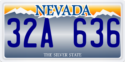 NV license plate 32A636