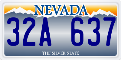 NV license plate 32A637