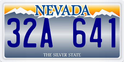 NV license plate 32A641