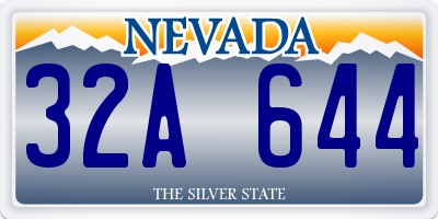 NV license plate 32A644