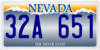NV license plate 32A651