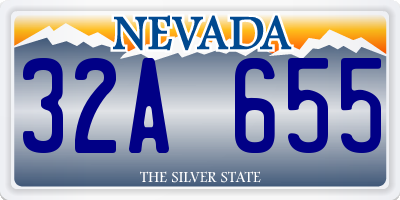NV license plate 32A655