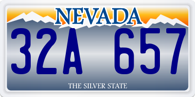 NV license plate 32A657
