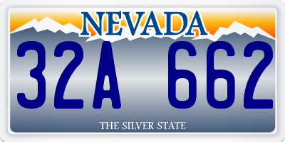 NV license plate 32A662