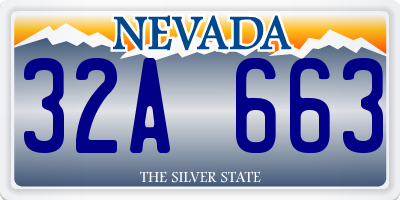 NV license plate 32A663