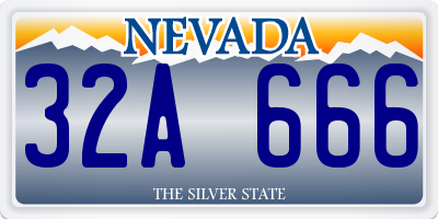 NV license plate 32A666