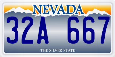 NV license plate 32A667