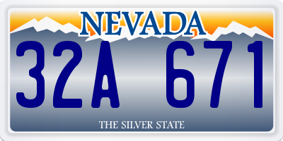 NV license plate 32A671