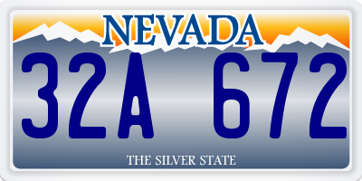 NV license plate 32A672