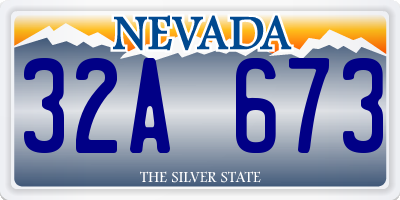 NV license plate 32A673