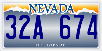 NV license plate 32A674