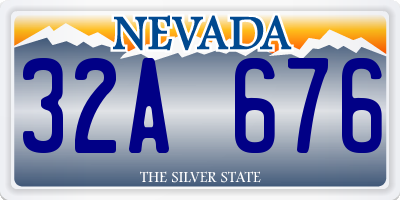NV license plate 32A676