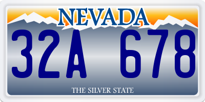 NV license plate 32A678