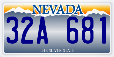 NV license plate 32A681