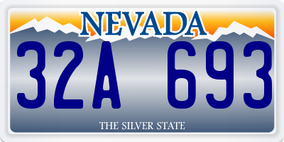 NV license plate 32A693