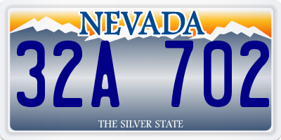 NV license plate 32A702
