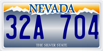 NV license plate 32A704