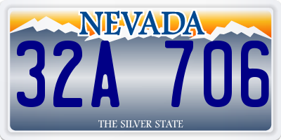 NV license plate 32A706