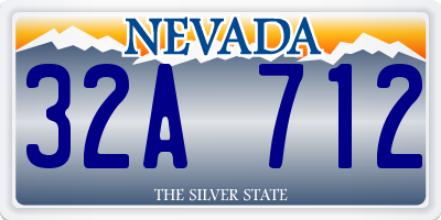 NV license plate 32A712