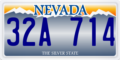 NV license plate 32A714