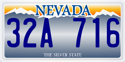 NV license plate 32A716