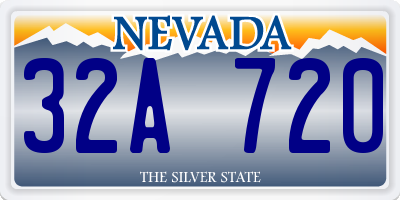 NV license plate 32A720