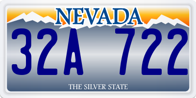 NV license plate 32A722