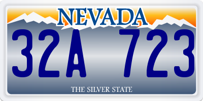 NV license plate 32A723