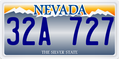 NV license plate 32A727