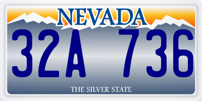 NV license plate 32A736