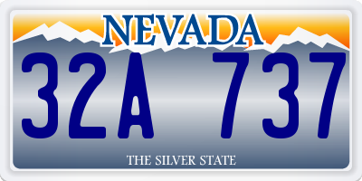 NV license plate 32A737