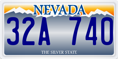 NV license plate 32A740