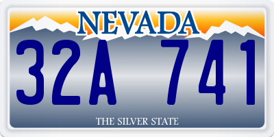 NV license plate 32A741