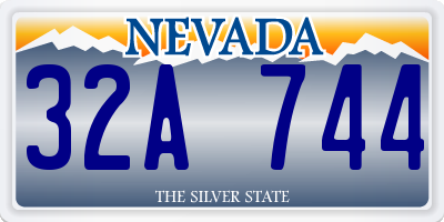 NV license plate 32A744