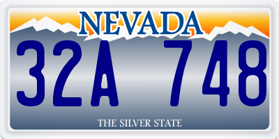 NV license plate 32A748