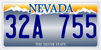 NV license plate 32A755