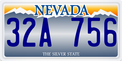 NV license plate 32A756
