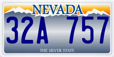 NV license plate 32A757