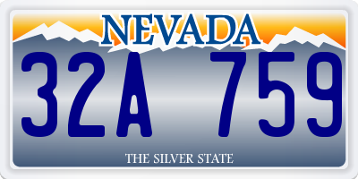 NV license plate 32A759