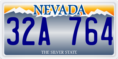 NV license plate 32A764