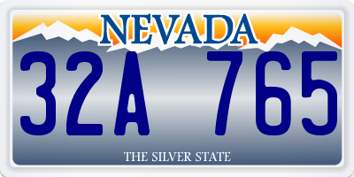 NV license plate 32A765