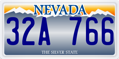 NV license plate 32A766