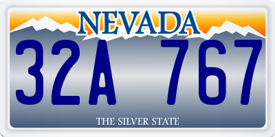 NV license plate 32A767