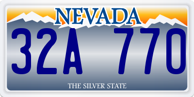 NV license plate 32A770