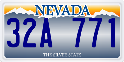 NV license plate 32A771