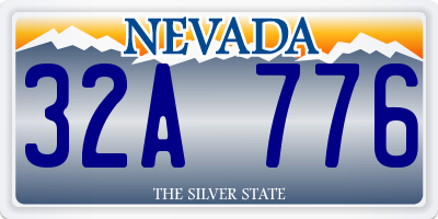 NV license plate 32A776
