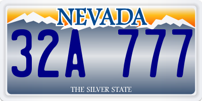 NV license plate 32A777