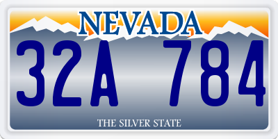 NV license plate 32A784