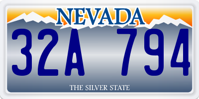 NV license plate 32A794