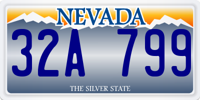 NV license plate 32A799